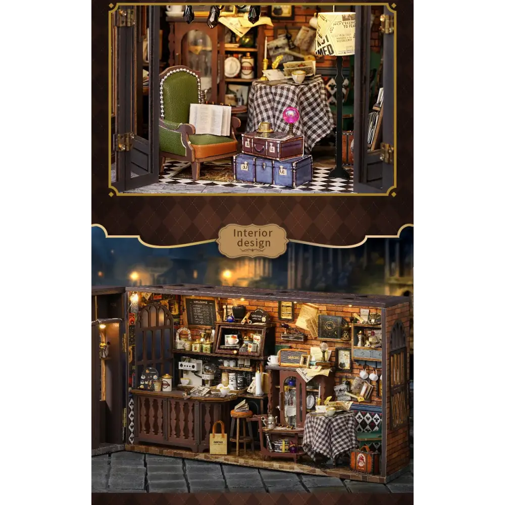 Retro Coffee Shop Book Nook DIY Kit
