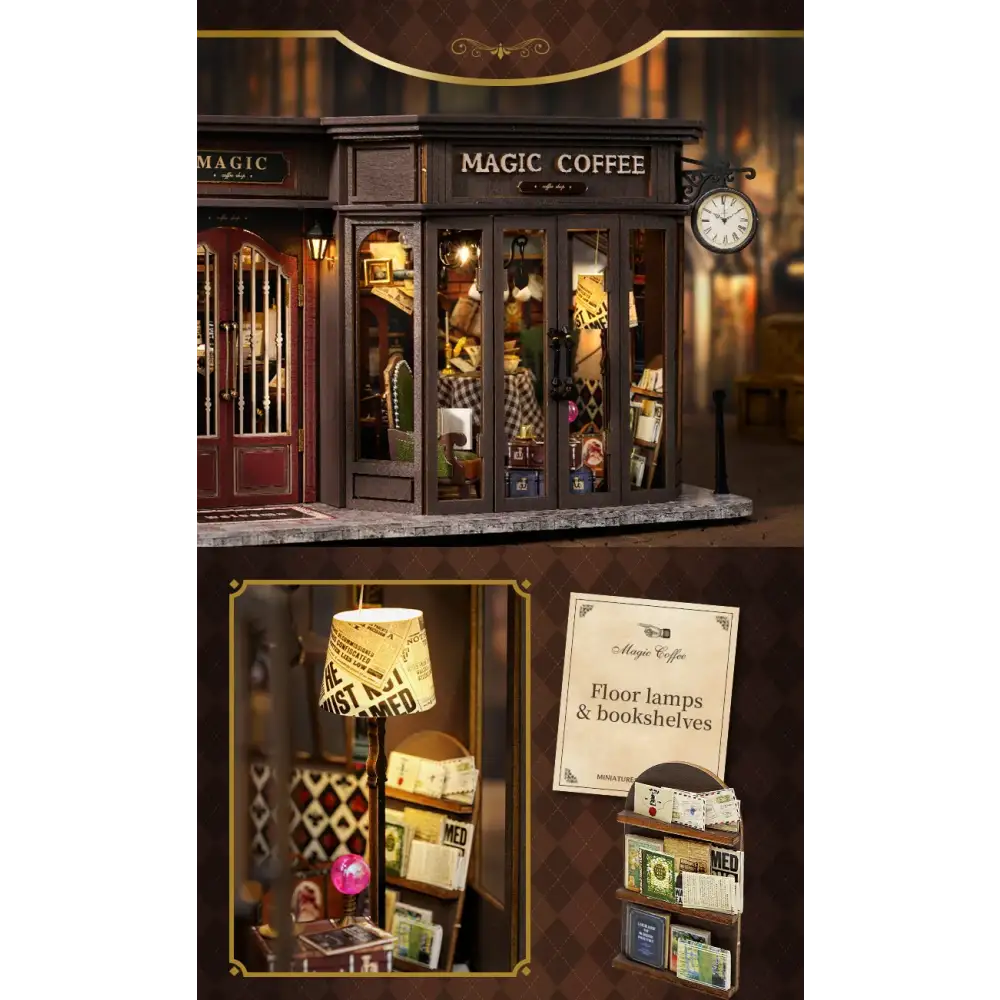 Retro Coffee Shop Book Nook DIY Kit