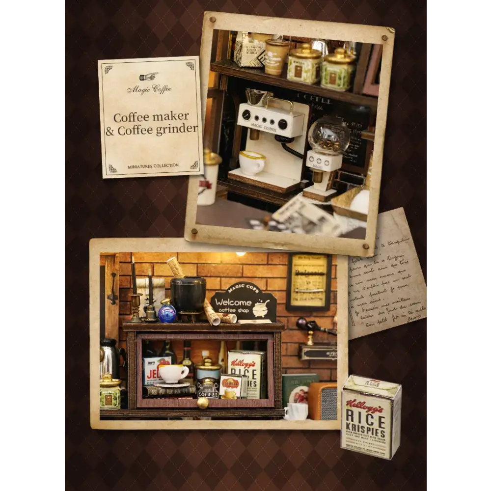 Retro Coffee Shop Book Nook DIY Kit