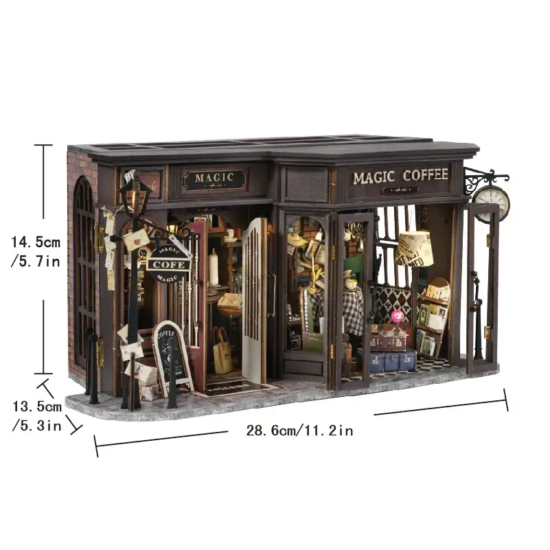 Retro Coffee Shop Book Nook DIY Kit