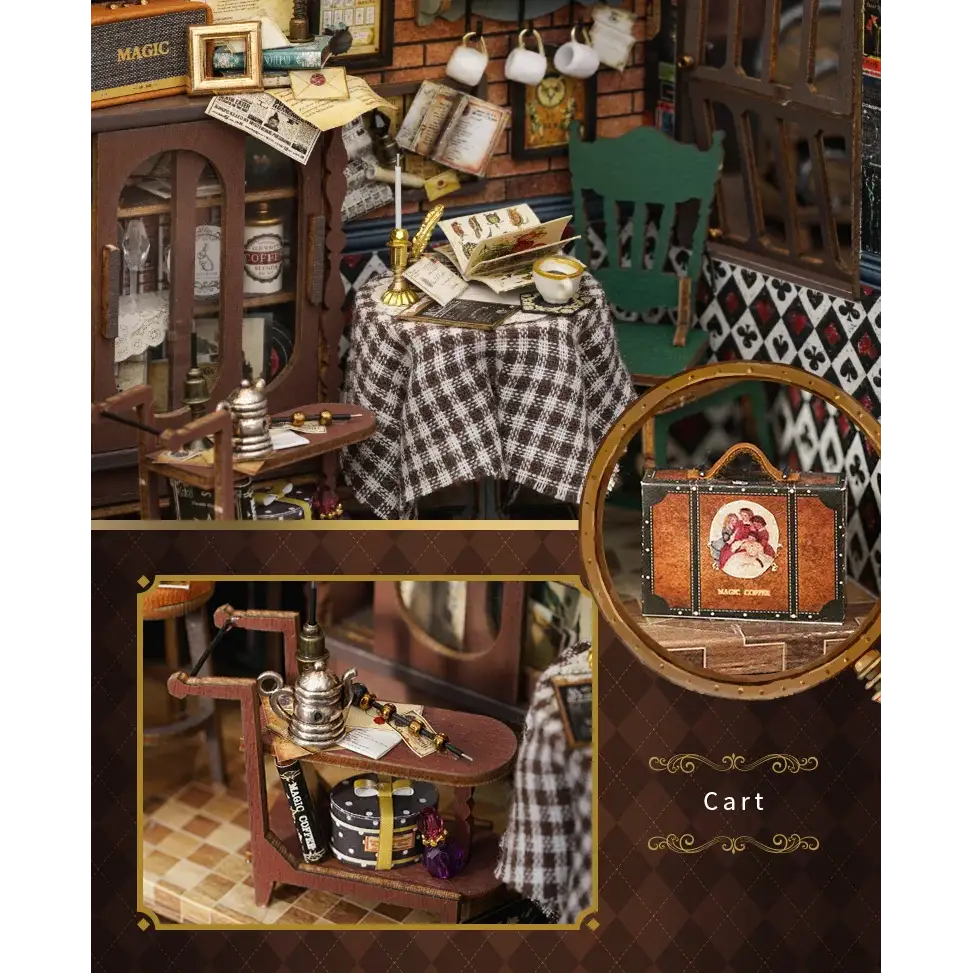 Retro Coffee Shop Book Nook DIY Kit