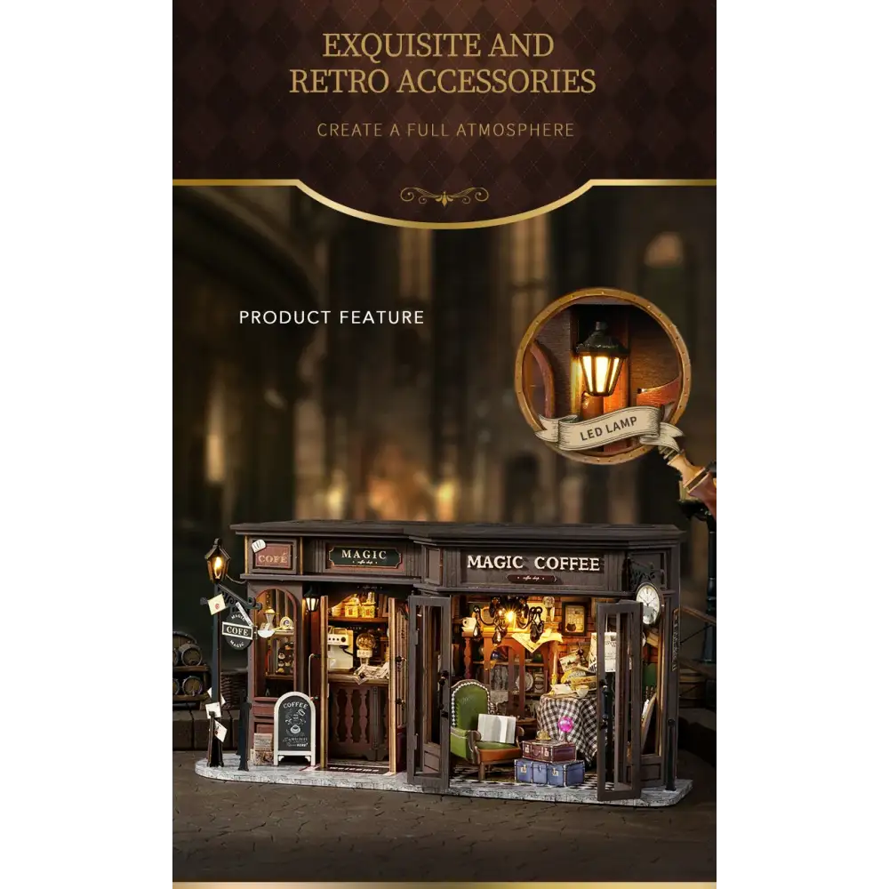 Retro Coffee Shop Book Nook DIY Kit