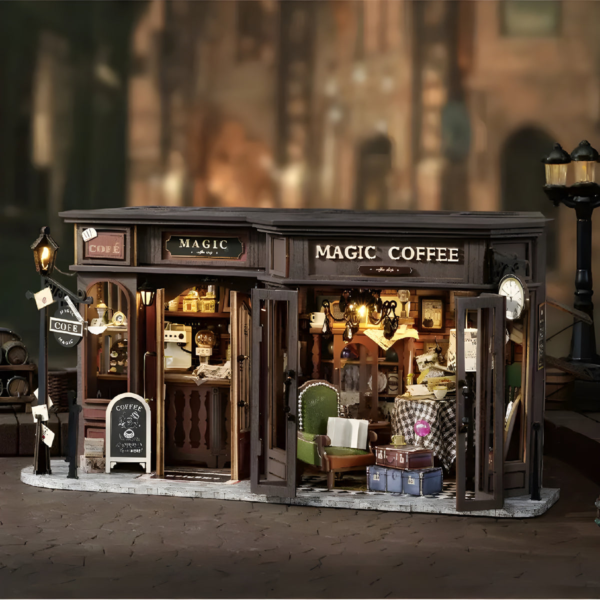 Retro Coffee Shop Book Nook DIY Kit