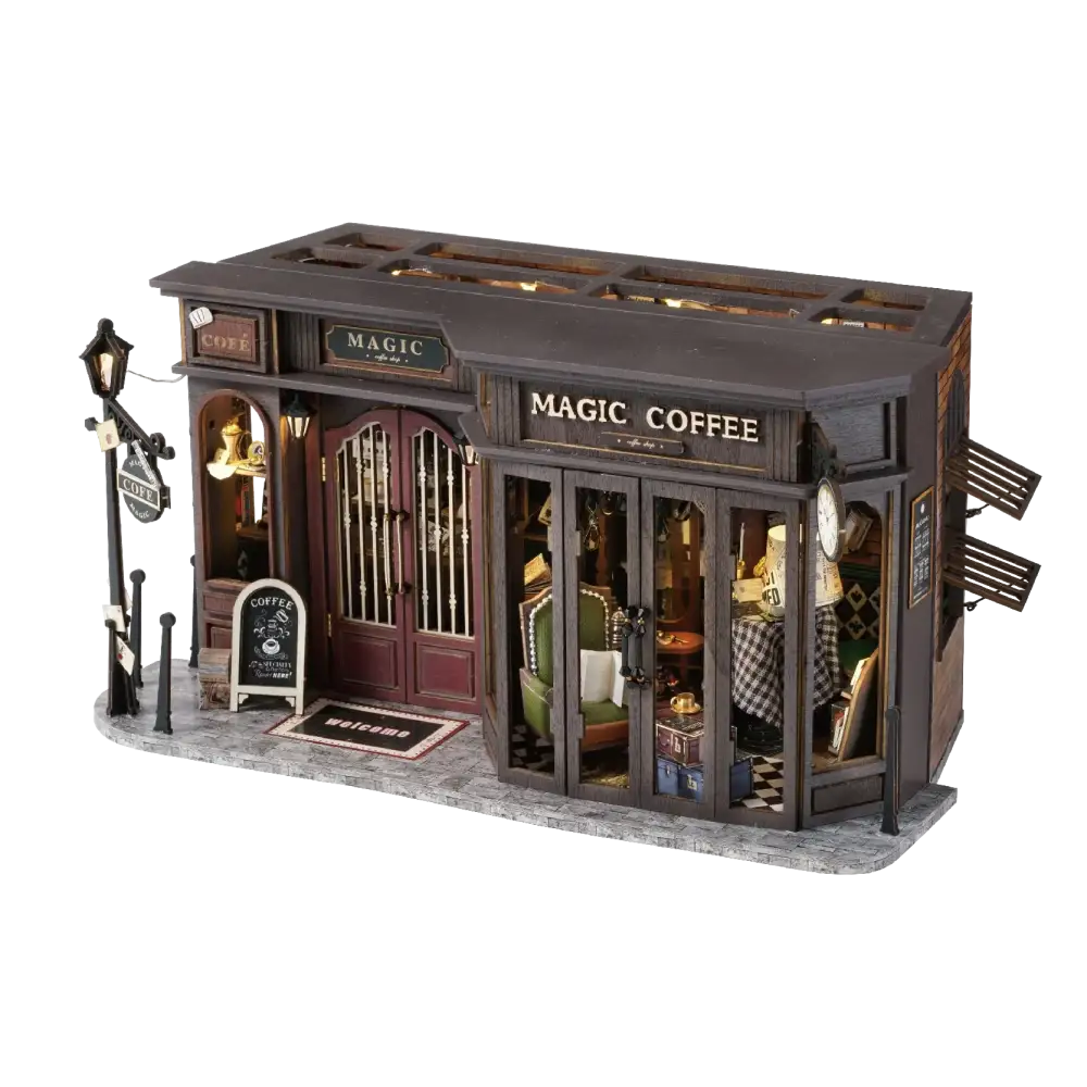 Retro Coffee Shop Book Nook DIY Kit