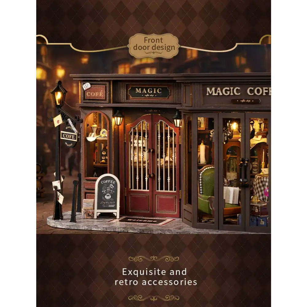 Retro Coffee Shop Book Nook DIY Kit