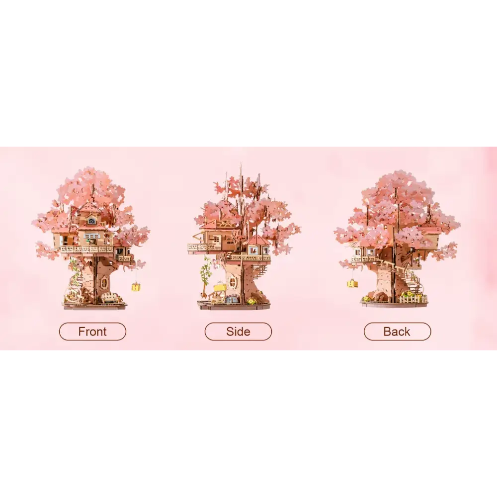Rolife Sakura Tree House DIY Wooden Puzzle Kit