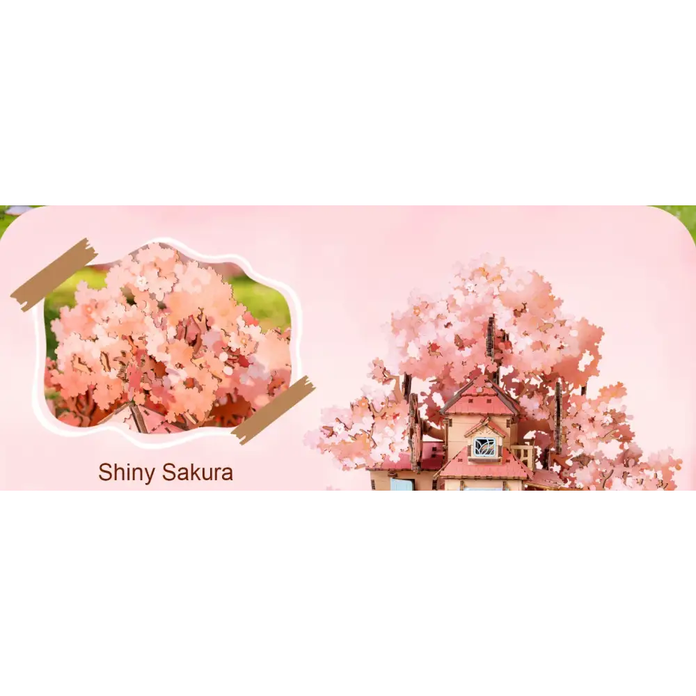 Rolife Sakura Tree House DIY Wooden Puzzle Kit