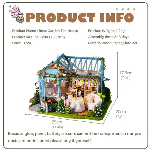 Rose’s Tea Room Miniature House Kit