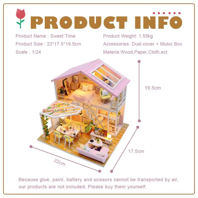 ’Sweet Time’ Miniature Dollhouse Kit