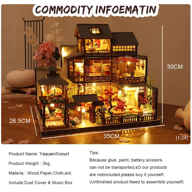 Yaquan Court Miniature Dollhouse Kit
